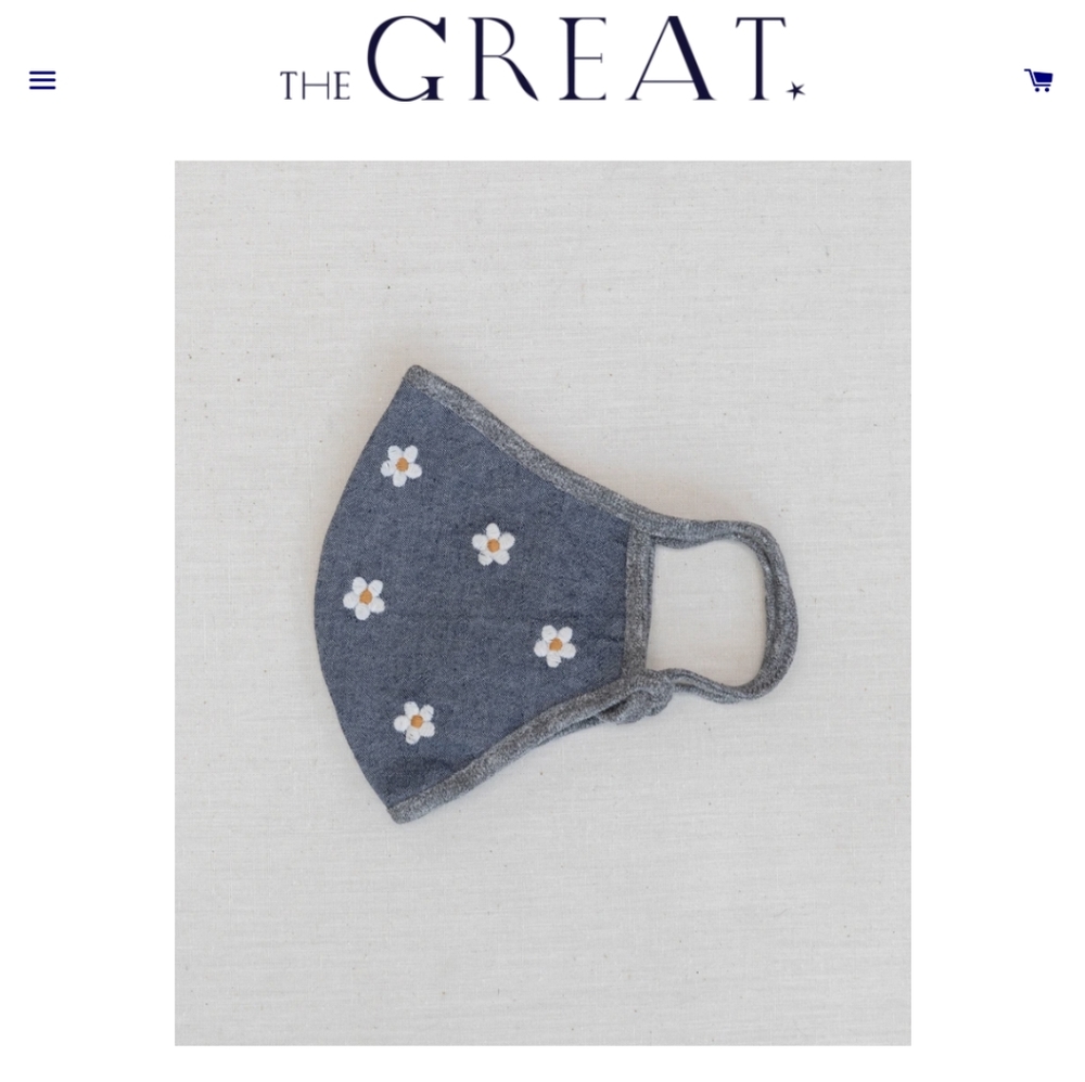 The Great Embroidered Face mask - NWOT